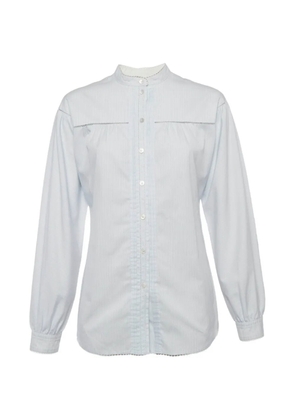 Burberry Pre-Owned striped puff-sleeve blouse - Blue