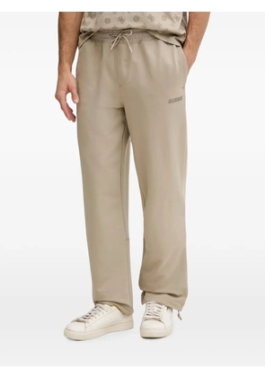 GUESS USA drawstring-waist logo-patch track pants - Neutrals
