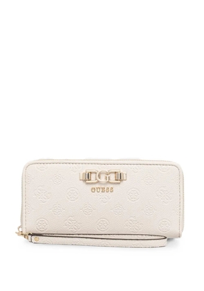 GUESS USA Anise logo-embossed zip-around wallet - Neutrals