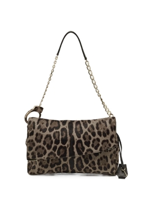 Jimmy Choo Pre-Owned Handcuff leopard-print shoulder bag - Grey