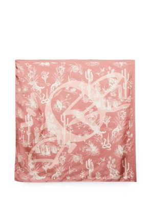Christian Dior Pre-Owned printed square scarf - Pink
