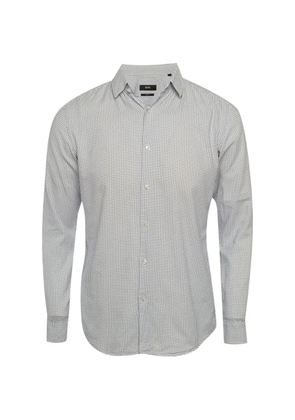 BOSS printed-pattern cotton shirt - White