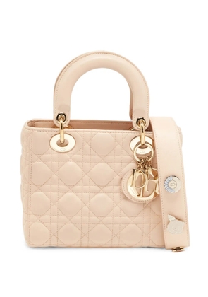 Christian Dior Pre-Owned 2017 small Lady Dior Cannage tote bag - Pink