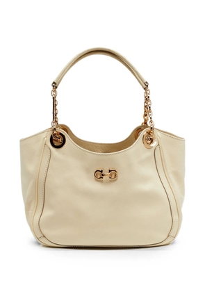 Ferragamo Pre-Owned Betulla Gancini-detail tote bag - Neutrals
