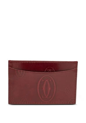 Cartier Happy Birthday logo-embossed card holder - Red