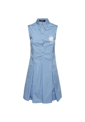 Versace Pre-Owned pleated sleeveless dress - Blue