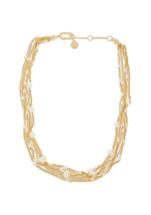 AllSaints glass-pearl multi-strand necklace - Gold