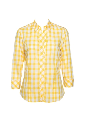 Carolina Herrera Vintage gingham-check cotton shirt - Yellow