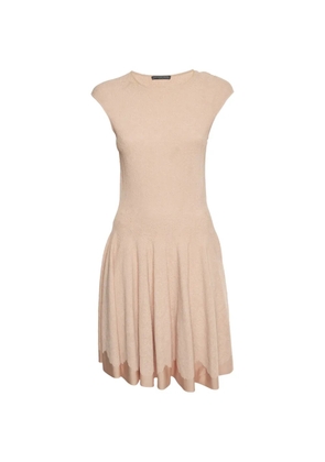 Alexander McQueen Pre-Owned jacquard sleeveless mini dress - Neutrals