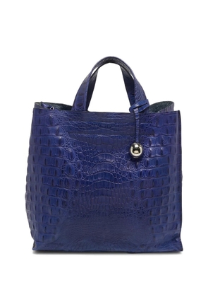 Furla Divide It croc-embossed tote bag - Blue