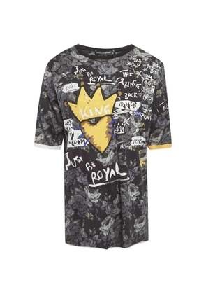 Dolce & Gabbana Pre-Owned graphic-print longline T-shirt - Black