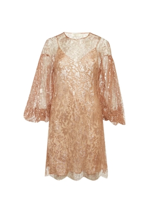 ZIMMERMANN round-neck mini dress - Pink