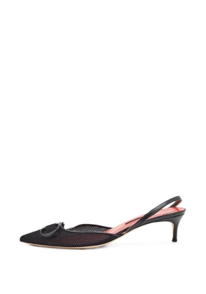 Carolina Herrera Vintage mesh slingback pumps - Black