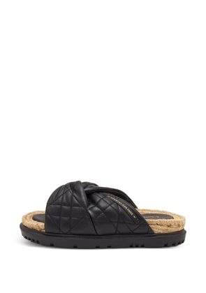 Christian Dior Pre-Owned D-Twist Cannage espadrille sandals - Black
