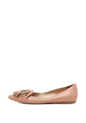 Tod's Vintage fringe leather ballet flats - Pink