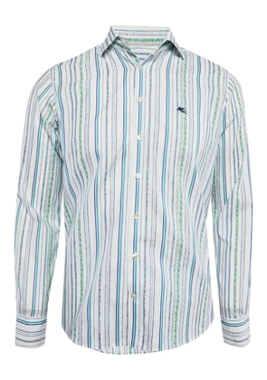 Etro Pre-Owned pre-owned stripe paisley shirt - Green