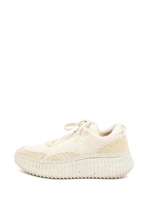Chloé Pre-Owned Nama panelled sneakers - White