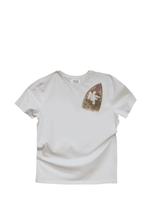 NORMFORM iron-burn digital-print T-shirt - White