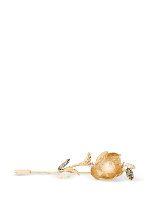ERDEM Floral pearl brooch - Gold