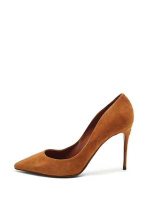 Dolce & Gabbana Pre-Owned DG plaque pointed-toe pumps - Brown