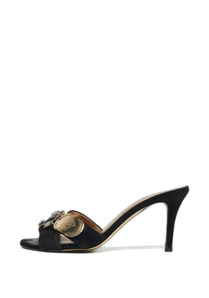 Versace Pre-Owned crystal-embellished Medusa sandals - Black