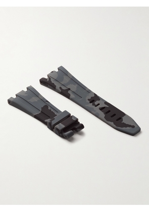 HORUS WATCH STRAPS - Tang 42mm Camouflage-Print Rubber Watch Strap - Men - Gray