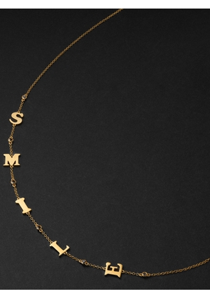 YVONNE LÉON - Smile Gold Diamond Necklace - Men - Gold