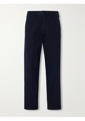 Drake's - Straight-Leg Cotton Trousers - Men - Blue - UK/US 30