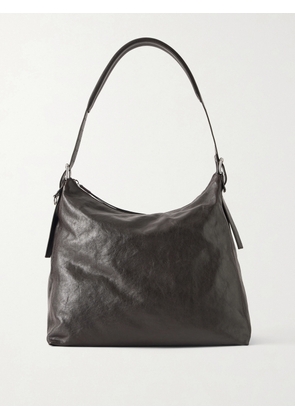 LEMAIRE - Belted Leather Tote Bag - Men - Brown