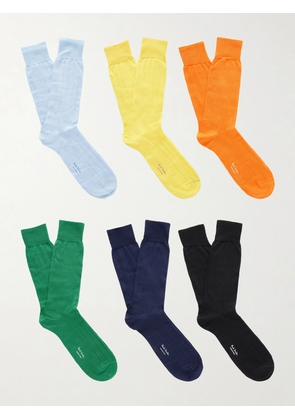 Paul Smith - Pack of Six Cotton-Blend Socks - Men - Multi