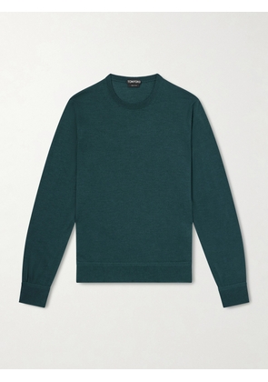 TOM FORD - Slim-Fit Cashmere and Silk-Blend Sweater - Men - Green - IT 46