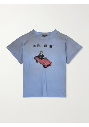 Enfants Riches Déprimés - Jouets Nouveaux Distressed Printed Cotton-Jersey T-Shirt - Men - Blue - M