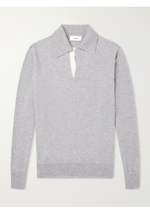 Lardini - Wool and Cashmere-Blend Polo Shirt - Men - Gray - S