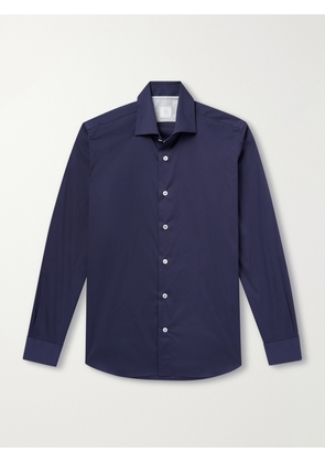 Eleventy - Cotton-Blend Shirt - Men - Blue - S