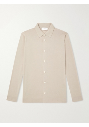 Lardini - Virgin Wool Polo Shirt - Men - Neutrals - S