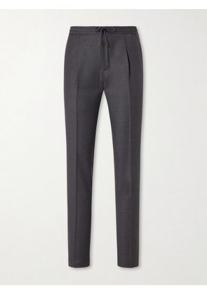 Slowear - Tapered Pleated Virgin Wool Trousers - Men - Gray - IT 44