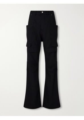 Rick Owens - Stefan Flared Grain De Poudre Wool Cargo Trousers - Men - Black - UK/US 30