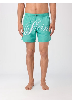 PHILIPP PLEIN Technical Fabric Swim Shorts with Embroidered Logo and Drawstring