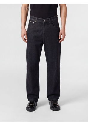 BILLIONAIRE Straight-Fit Cotton Denim Jeans with Monogram Logo