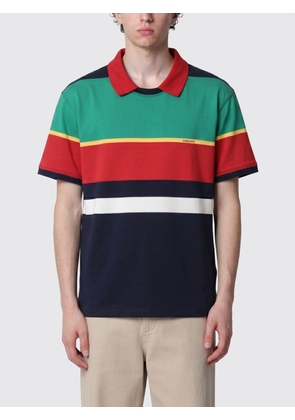 VERSACE Striped Cotton Polo Shirt