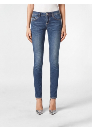 PHILIPP PLEIN Mid-Rise Skinny Stretch Denim Jeans