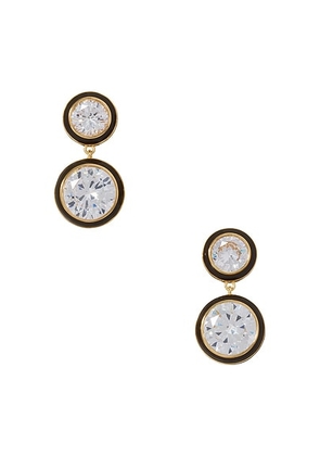 Roxanne Assoulin Cubic Double Drop Earrings in Diamond - White. Size all.