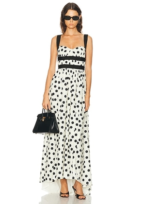 LPA Leisl Gown in Ivory And Black Dot - Black & White. Size M (also in XXS, XS, S, L, XL).