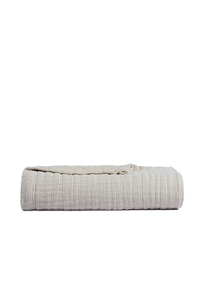 Parachute Cloud Linen Gauze Throw in Bone - Cream. Size all.