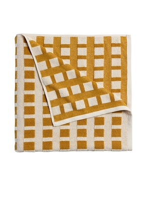 Parachute Capri Check Beach Towel in Marigold - Yellow. Size all.