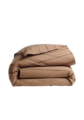 Parachute Percale Duvet Cover in Adobe Stripe - Red. Size FULL/QUEEN (also in ).