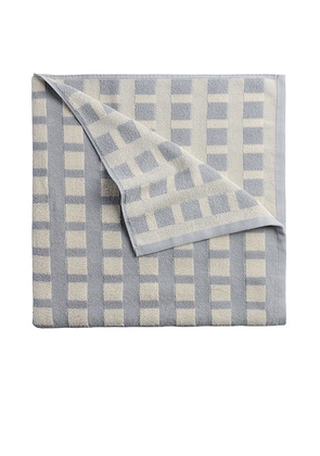 Parachute Capri Check Beach Towel in Sky - Blue. Size all.