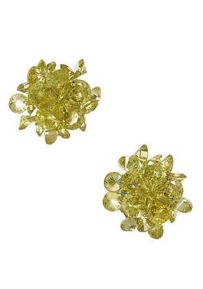 Roxanne Assoulin The Cubic Cluster Earrings in Kiwi - Olive. Size all.