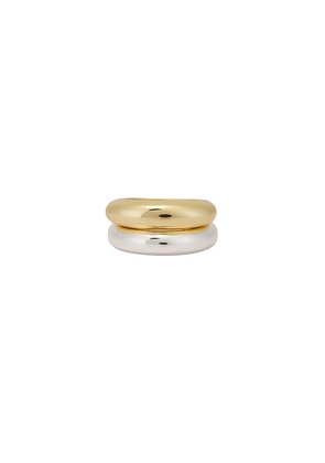 Ettika Modern Dome Ring Set in Metallic Gold, Metallic Silver. Size 5. Also in 6.