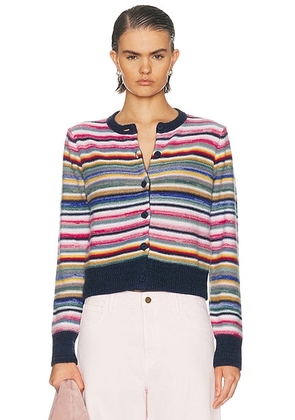 Suzie Kondi Kadira Cardigan in Marled Multi - Navy,Pink. Size S (also in ).